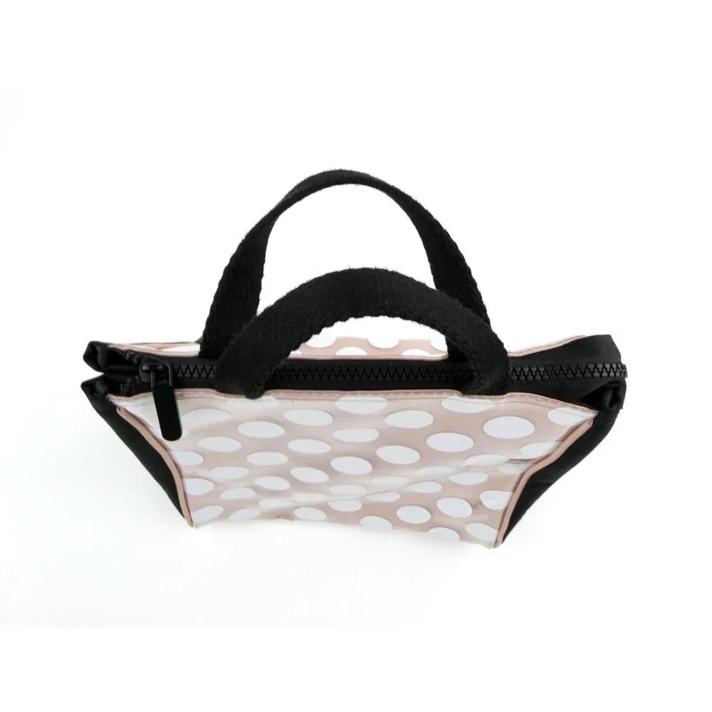 Kate Spade New York Polka Dot Vinyl Coated Canvas Small Lunch‎ Tote Bag